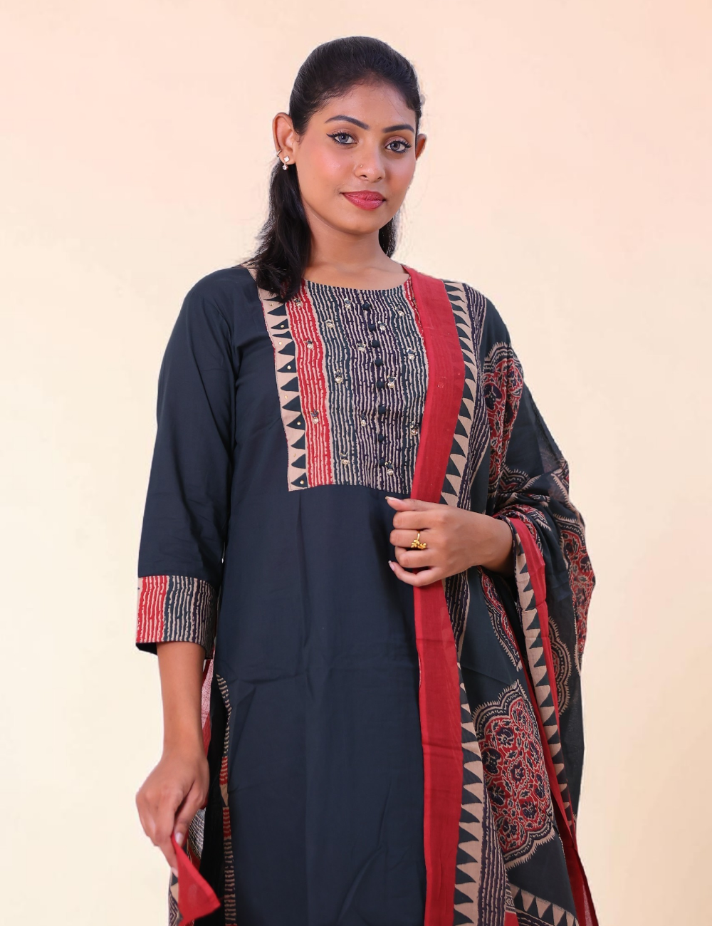 SALWAR SUITS COTTON SETS DARK BLUE