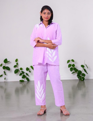 Salwar Suits Co-Ords – Light Lavender Linen Cotton Lilac