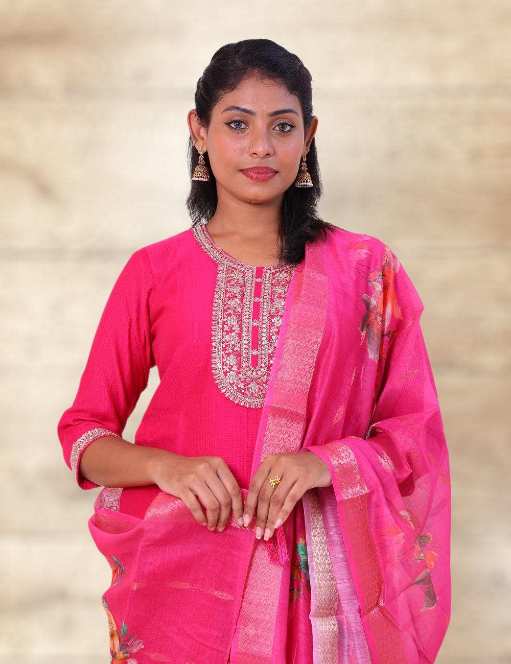 SALWAR SUITS PARTY WEAR SILK BLEND PINK